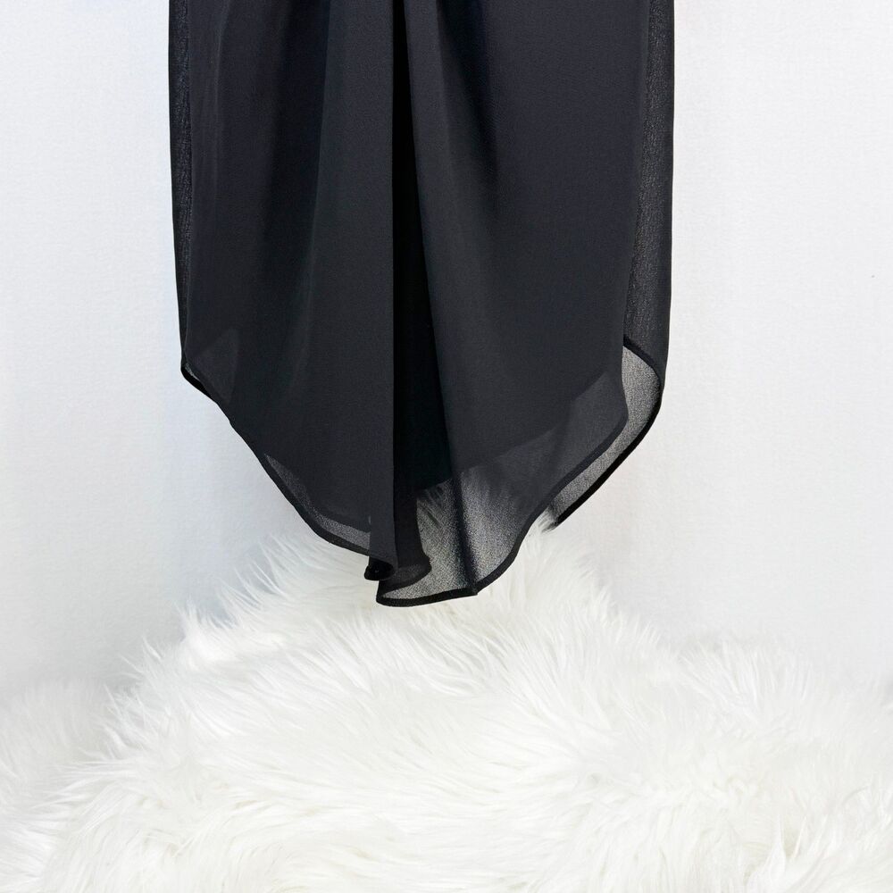 Vintage | New Leaf California Samir | Black Party Glam Goth Choker Dress | Sz 8 - Picture 6 of 12